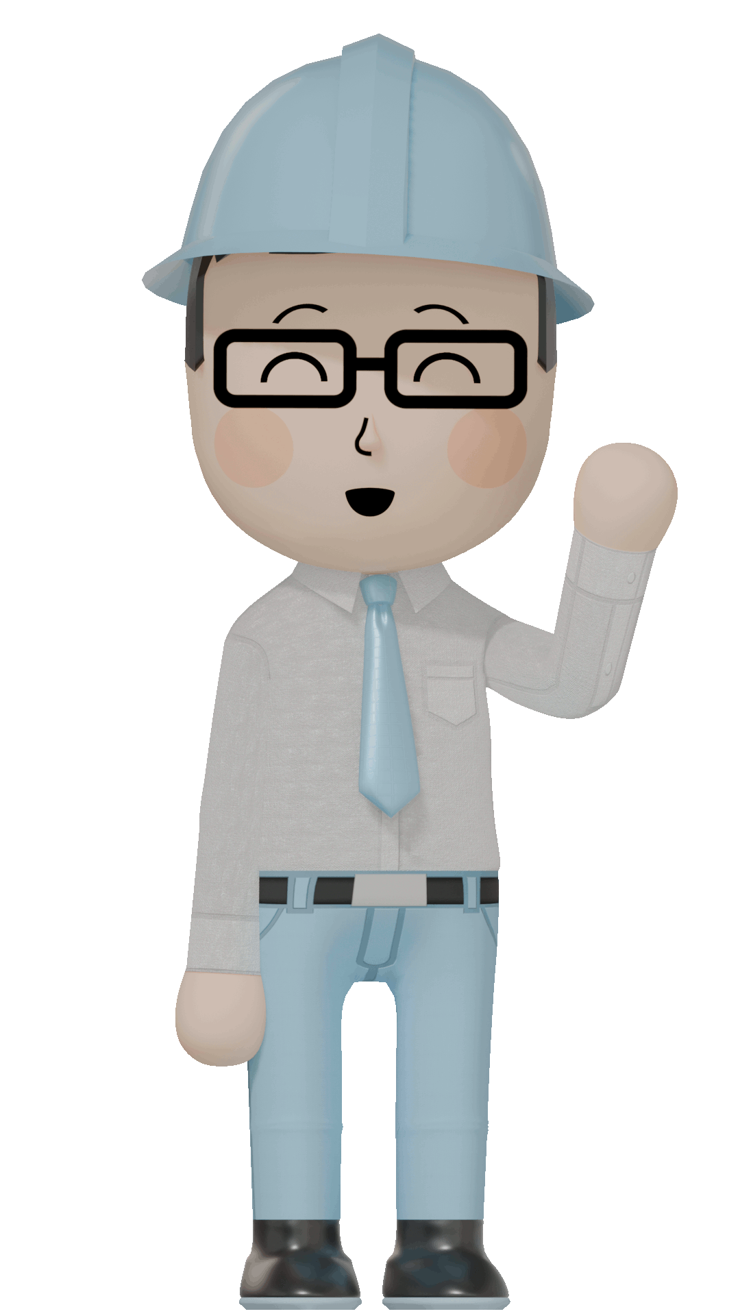 A render of my Mii, circa 2024.